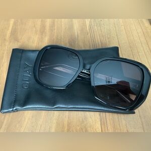 Quay Australia Glossy Black Oversized Sunglasses